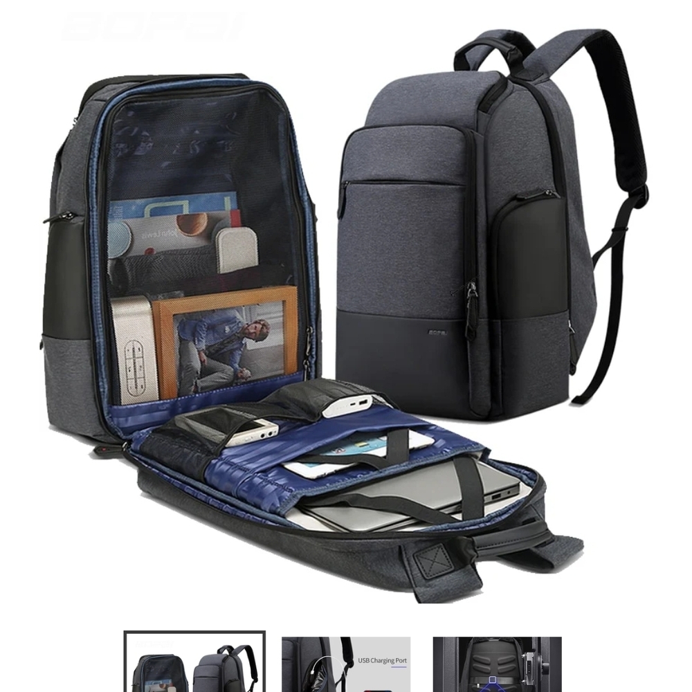BOPAI™ Anti-Theft 17 inch Laptop Travel Backpack (USB Port)